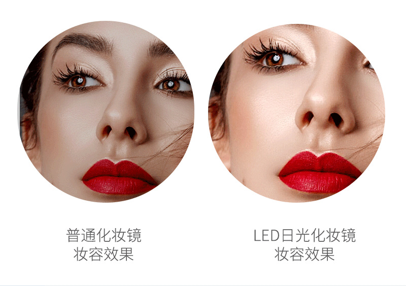 Led cosmetic mirror with lamp beauty makeup removing desktop dresser female folding web celebrity students portable small mirror Led cosmetic mirror with lamp beauty makeup removing desktop dresser female folding web celebrity students portable small mirror