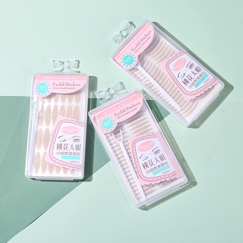 Mesh Pattern Double Eyelid Stickers TikTok Same Olive Type Free Box Crescent Shape Invisible and Breathable Flesh Color Adjustment Eye Shape Mesh Pattern Double Eyelid Stickers TikTok Same Olive Type Free Box Crescent Shape Invisible and Breathable Flesh Color Adjustment Eye Shape