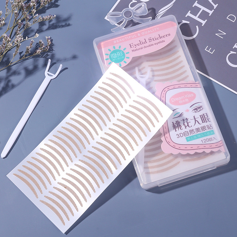 Mesh Pattern Double Eyelid Stickers TikTok Same Olive Type Free Box Crescent Shape Invisible and Breathable Flesh Color Adjustment Eye Shape Mesh Pattern Double Eyelid Stickers TikTok Same Olive Type Free Box Crescent Shape Invisible and Breathable Flesh Color Adjustment Eye Shape