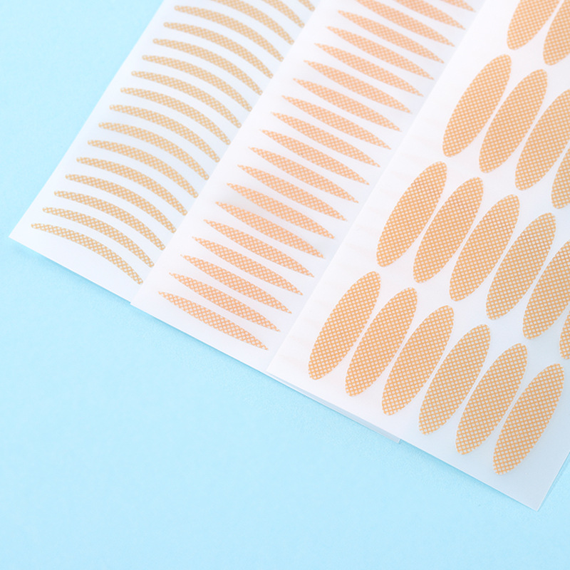 Mesh Pattern Double Eyelid Stickers TikTok Same Olive Type Free Box Crescent Shape Invisible and Breathable Flesh Color Adjustment Eye Shape