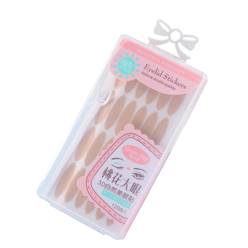 Mesh Pattern Double Eyelid Stickers TikTok Same Olive Type Free Box Crescent Shape Invisible and Breathable Flesh Color Adjustment Eye Shape