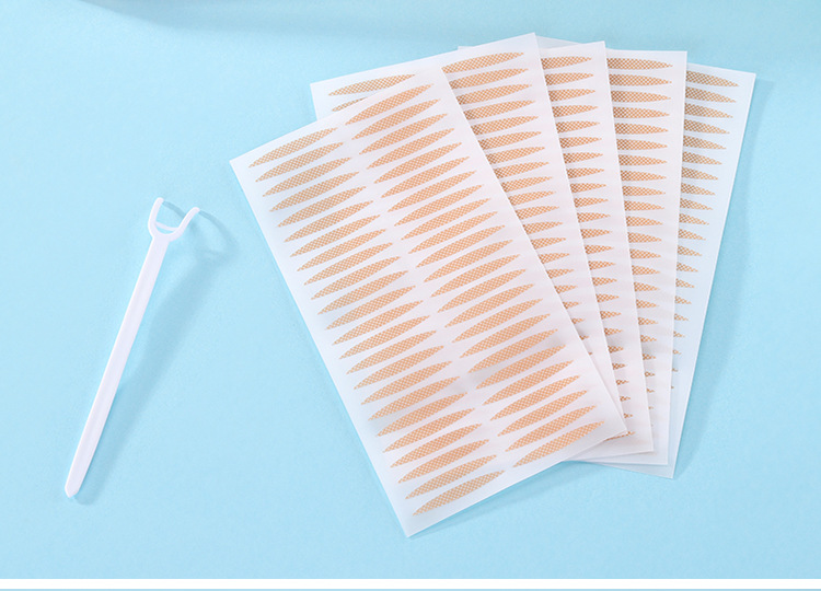 Mesh Pattern Double Eyelid Stickers TikTok Same Olive Type Free Box Crescent Shape Invisible and Breathable Flesh Color Adjustment Eye Shape