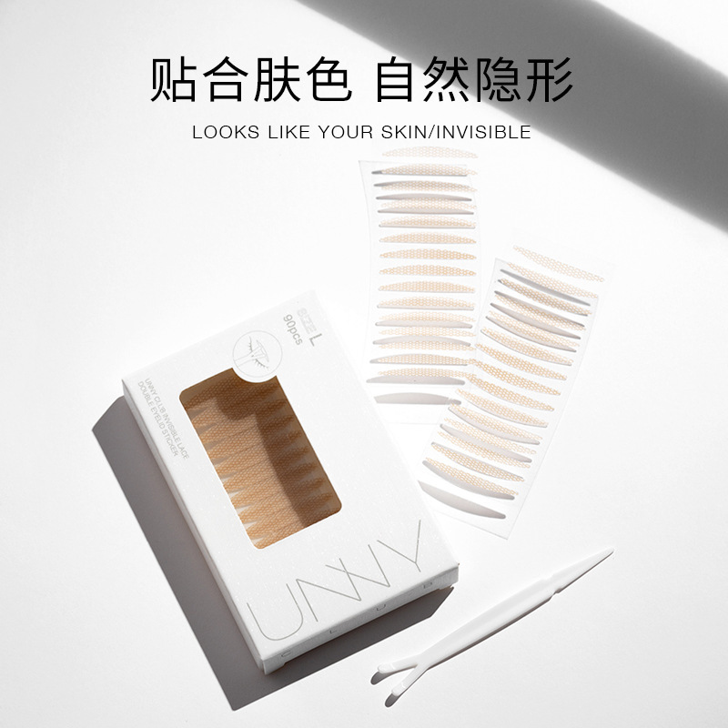 Unny Official Flagship Store Double Eyelid Stickers M Lace Seamless Invisible Female Natural Single Eyelid Swelling Eye Bubble