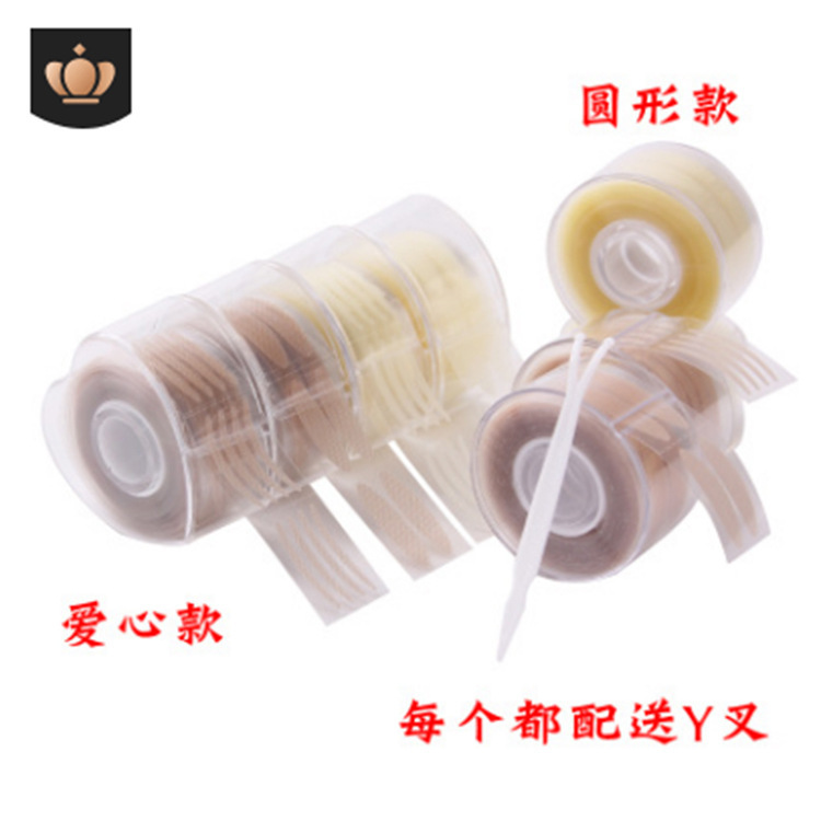 Glue-Free Invisible Reel Mesh Double Eyelid Stickers Lace Mesh Breathable Cylinder Skin Color Flesh Color Natural Eye Beauty Tape