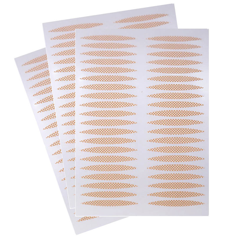Lace Double Eyelid Stickers Olive Mesh Naturally Invisible Traceless Ventilation Skin Color Long-Lasting Double-Sided TikTok Same Style Wide