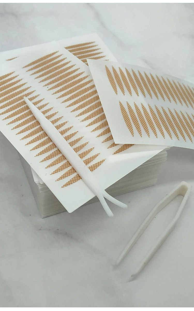 Lace Double Eyelid Stickers Olive Mesh Naturally Invisible Traceless Ventilation Skin Color Long-Lasting Double-Sided TikTok Same Style Wide
