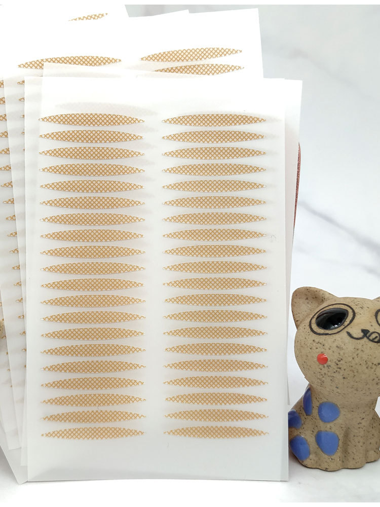 Lace Double Eyelid Stickers Olive Mesh Naturally Invisible Traceless Ventilation Skin Color Long-Lasting Double-Sided TikTok Same Style Wide