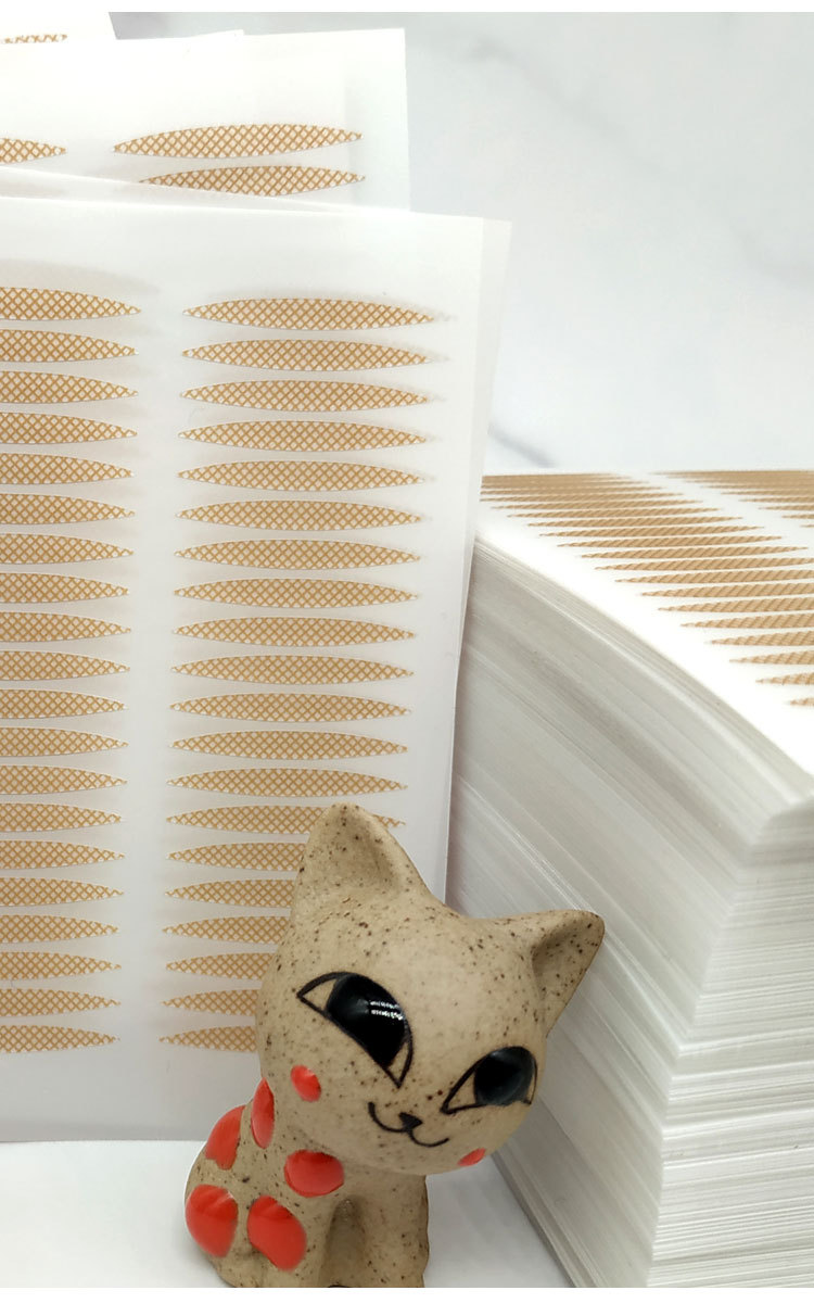 Lace Double Eyelid Stickers Olive Mesh Naturally Invisible Traceless Ventilation Skin Color Long-Lasting Double-Sided TikTok Same Style Wide