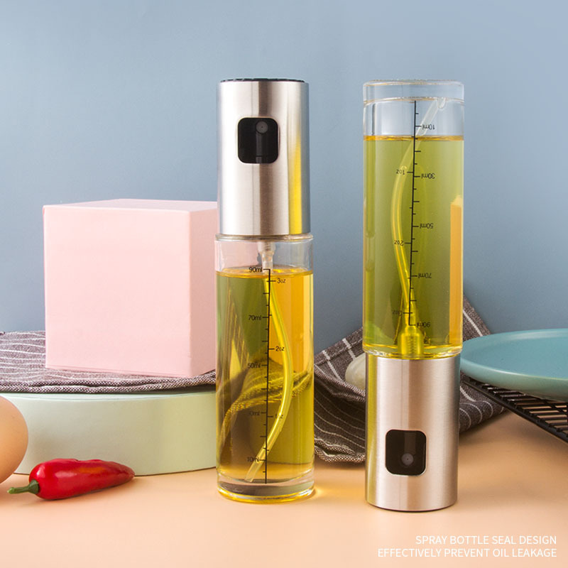 304 stainless steel spray bottle pneumatic barbecue kitchen cooking oil spray olive oil spray control oil pot