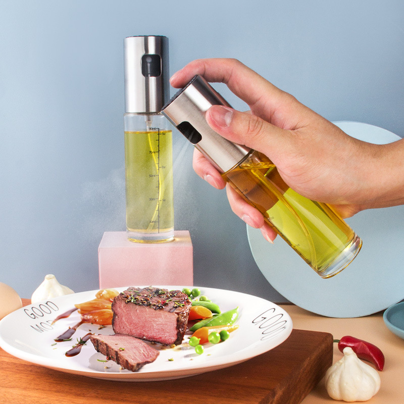 304 stainless steel spray bottle pneumatic barbecue kitchen cooking oil spray olive oil spray control oil pot