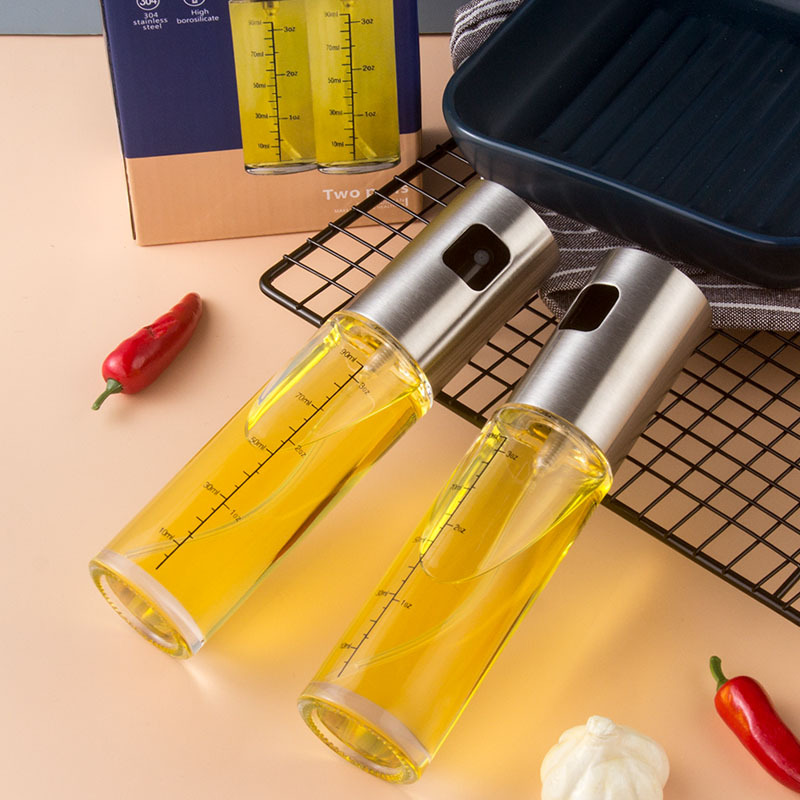 304 stainless steel spray bottle pneumatic barbecue kitchen cooking oil spray olive oil spray control oil pot