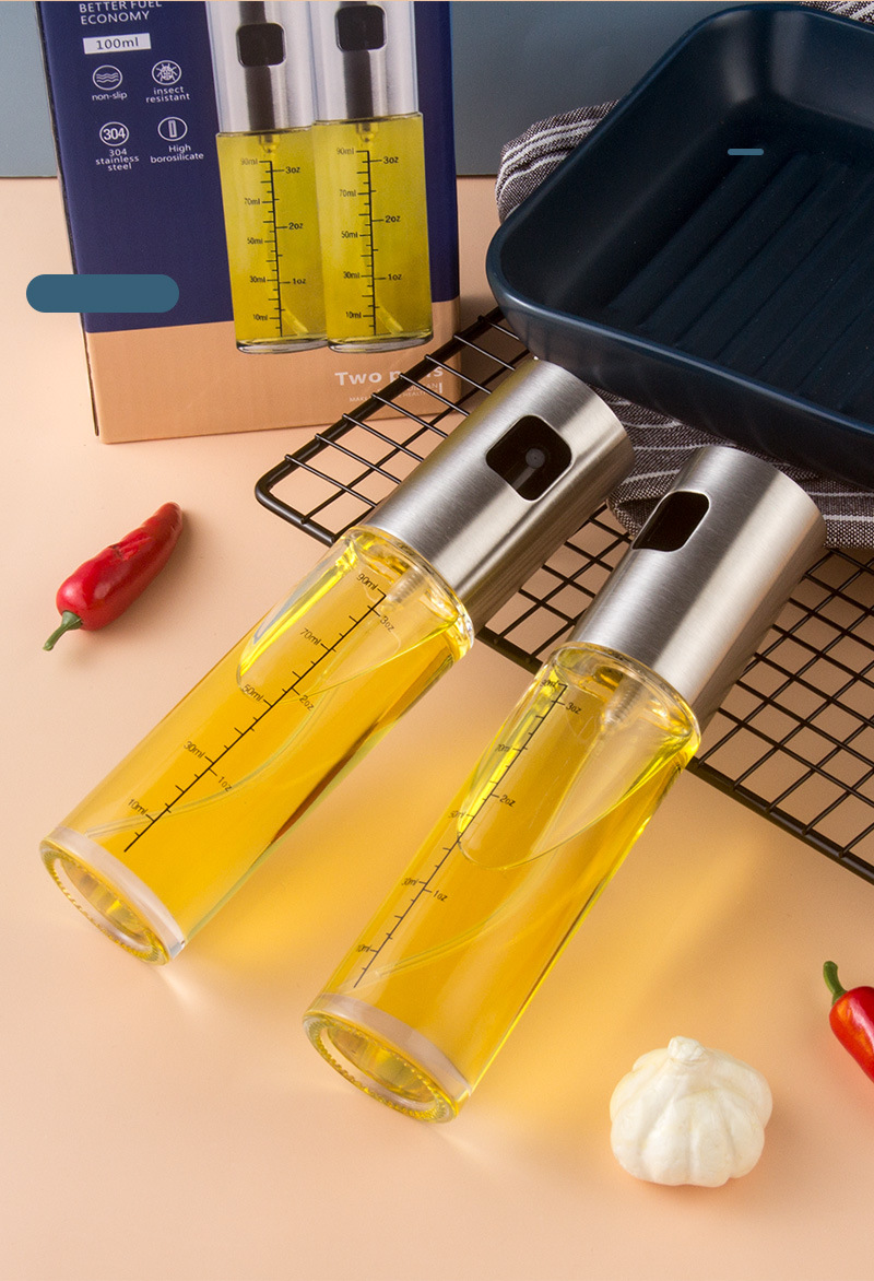 304 stainless steel spray bottle pneumatic barbecue kitchen cooking oil spray olive oil spray control oil pot