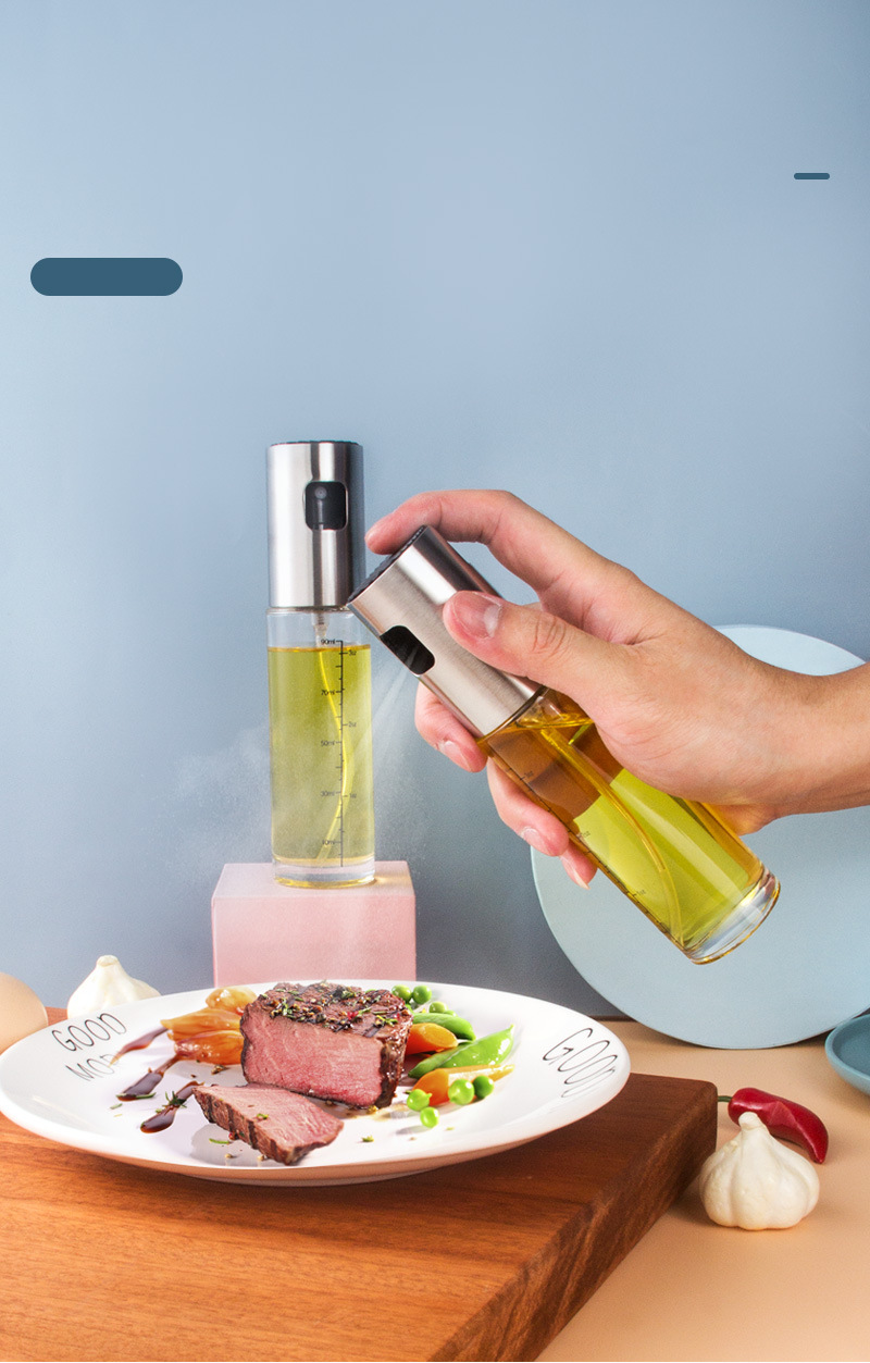 304 stainless steel spray bottle pneumatic barbecue kitchen cooking oil spray olive oil spray control oil pot