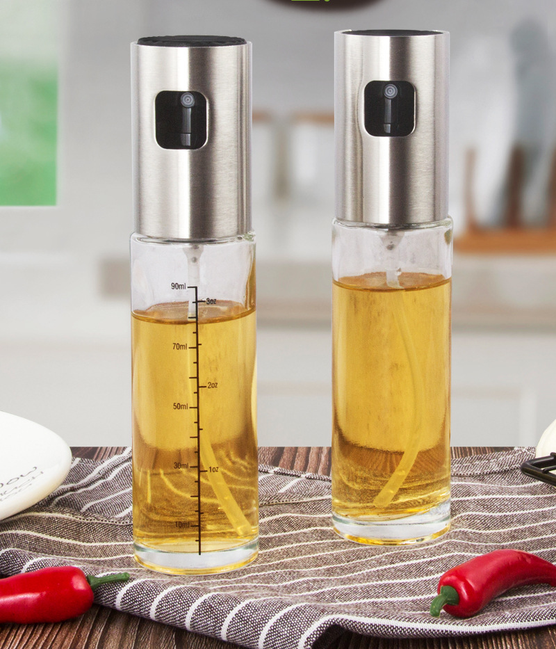 304 stainless steel spray bottle pneumatic barbecue kitchen cooking oil spray olive oil spray control oil pot