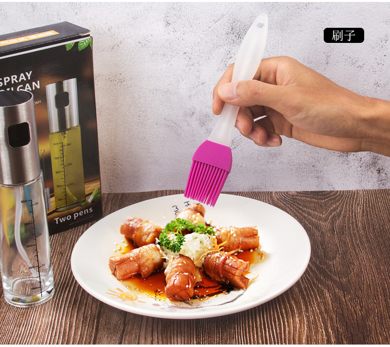 304 stainless steel spray bottle pneumatic barbecue kitchen cooking oil spray olive oil spray control oil pot