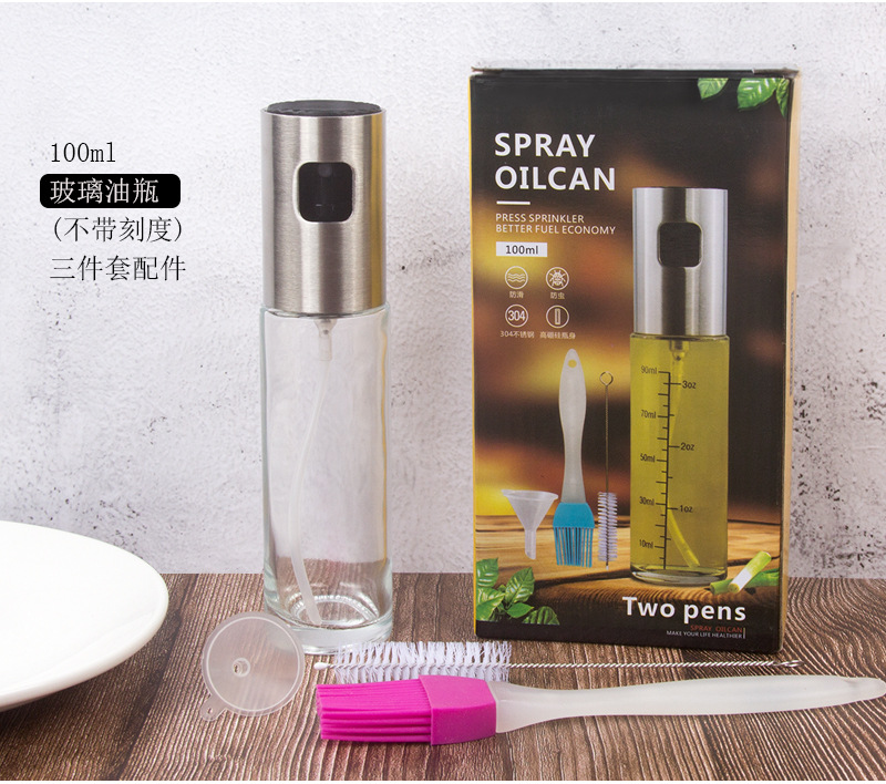 304 stainless steel spray bottle pneumatic barbecue kitchen cooking oil spray olive oil spray control oil pot