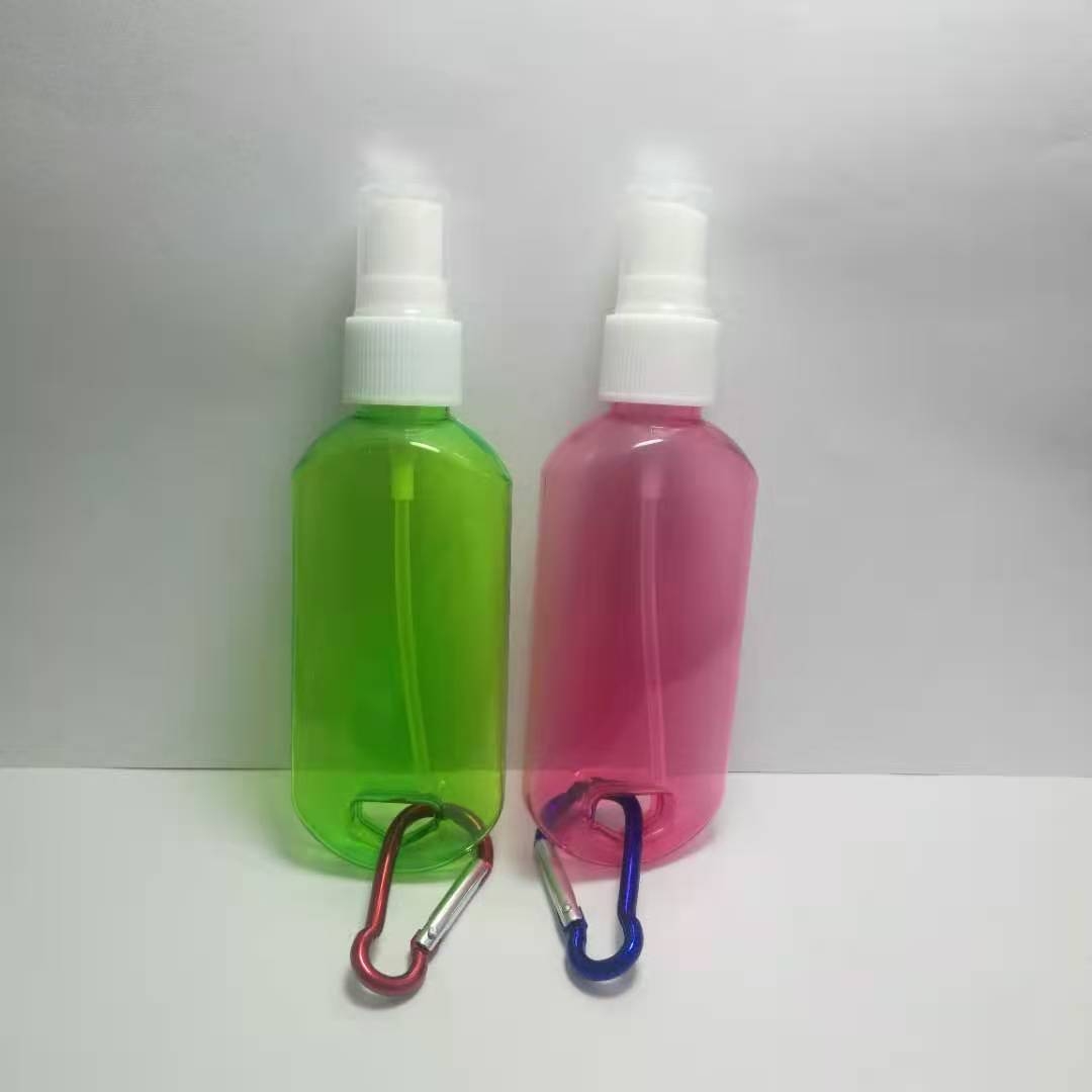 Spray Bottle Hook Bottle Surface Sannitizer Replacement Bottle Alcohol Bottle Climbing Button Carabiner Spray Bottle Plastic Disinfection Spray Bottle