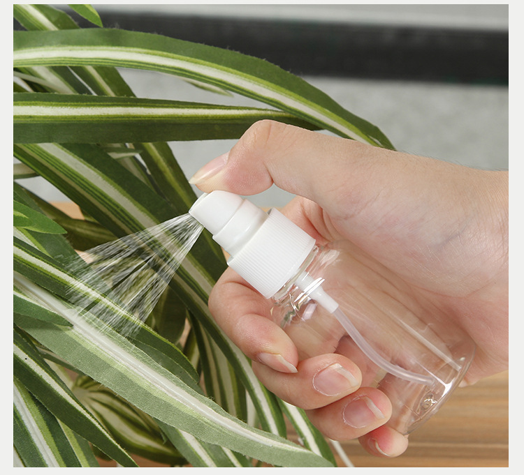 Factory Direct Supply 50ml Spray Bottle Mini-Portable Transparent Cosmetic Subpackaging Small Sample Plastic Bottle Custom Wholesale
