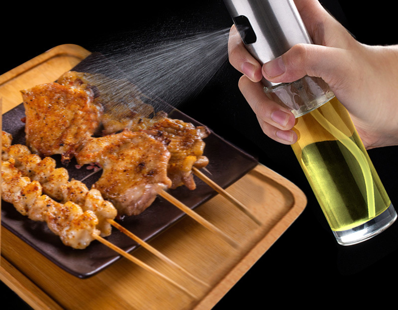 steel oil spray bottle according to air pressure sprayer BBQ oil spray can leakproof nozzle spray control oil can