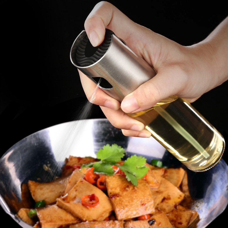 steel oil spray bottle according to air pressure sprayer BBQ oil spray can leakproof nozzle spray control oil can