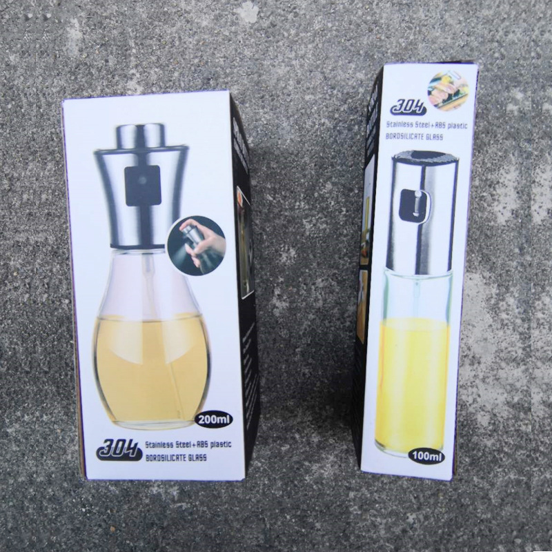steel oil spray bottle according to air pressure sprayer BBQ oil spray can leakproof nozzle spray control oil can