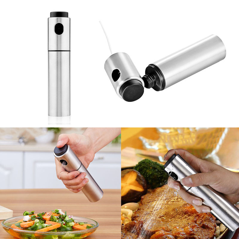 Kitchen supplies Creative household stainless steel BBQ spray bottle BBQ supplies stir-fry oil can spray