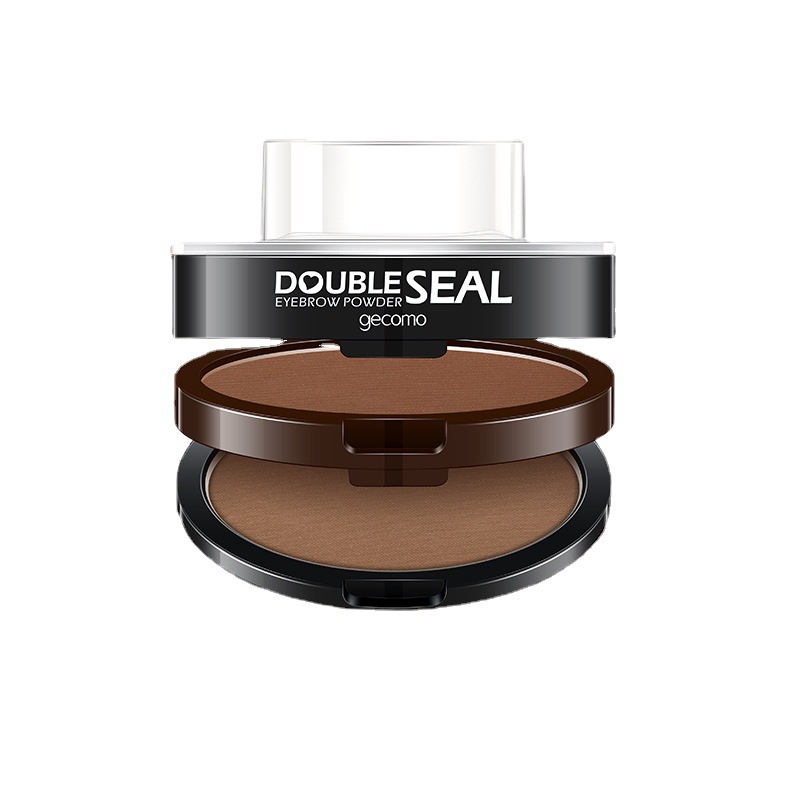 GECOMO Double-Layer Two-Color Lazy Eyebrow Stamp Powder Waterproof Sweat-Proof Not Easy to Smudge Beginner Thrush Eyebrow