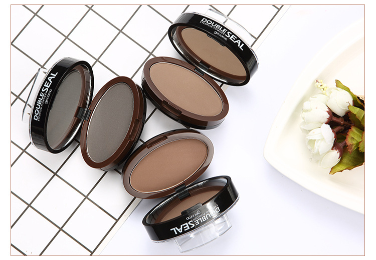 GECOMO Double-Layer Two-Color Lazy Eyebrow Stamp Powder Waterproof Sweat-Proof Not Easy to Smudge Beginner Thrush Eyebrow