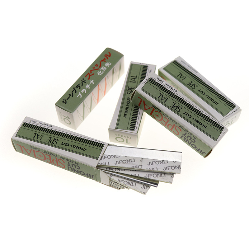 Korean Beauty Eyebrow Scraper Thrush Eye-Brow Knife Instrument Special Japanese Eyebrow Trimming Blade for Makeup Artist (10 Pieces)