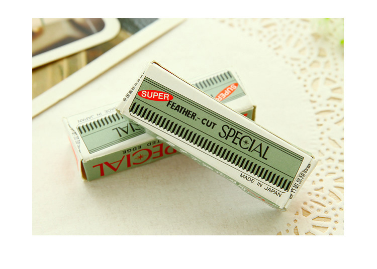 Korean Beauty Eyebrow Scraper Thrush Eye-Brow Knife Instrument Special Japanese Eyebrow Trimming Blade for Makeup Artist (10 Pieces)