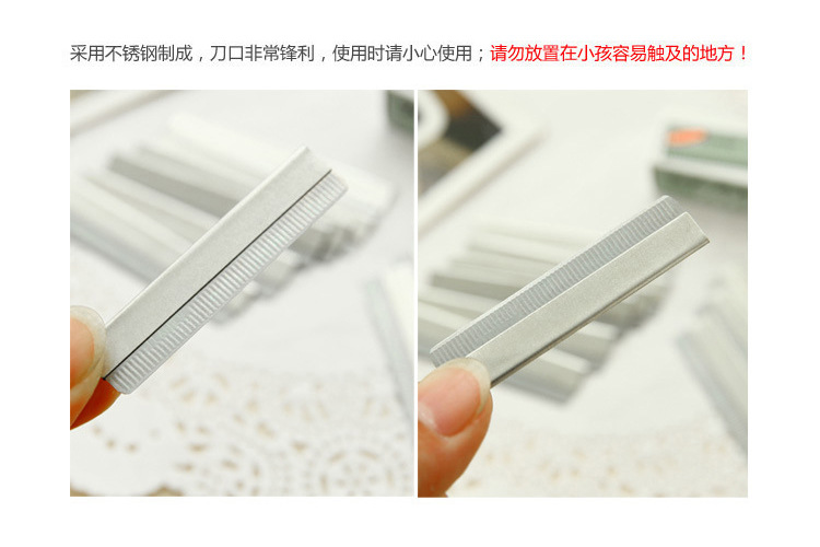 Korean Beauty Eyebrow Scraper Thrush Eye-Brow Knife Instrument Special Japanese Eyebrow Trimming Blade for Makeup Artist (10 Pieces)