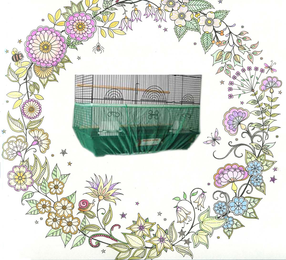 Mesh Bird Cover Dust-Proof Bird Cage Accessories Thrush Starling Voile Cover Large, Medium and Small Number