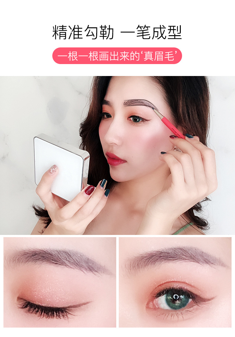 GECOMO Thrush Gadget Automatic Rotating Double Head Eyebrow Pencil Free Eyebrow Stencil + Three Replacement Refill Waterproof Not Smudge GECOMO Thrush Gadget Automatic Rotating Double Head Eyebrow Pencil Free Eyebrow Stencil + Three Replacement Refill Waterproof Not Smudge