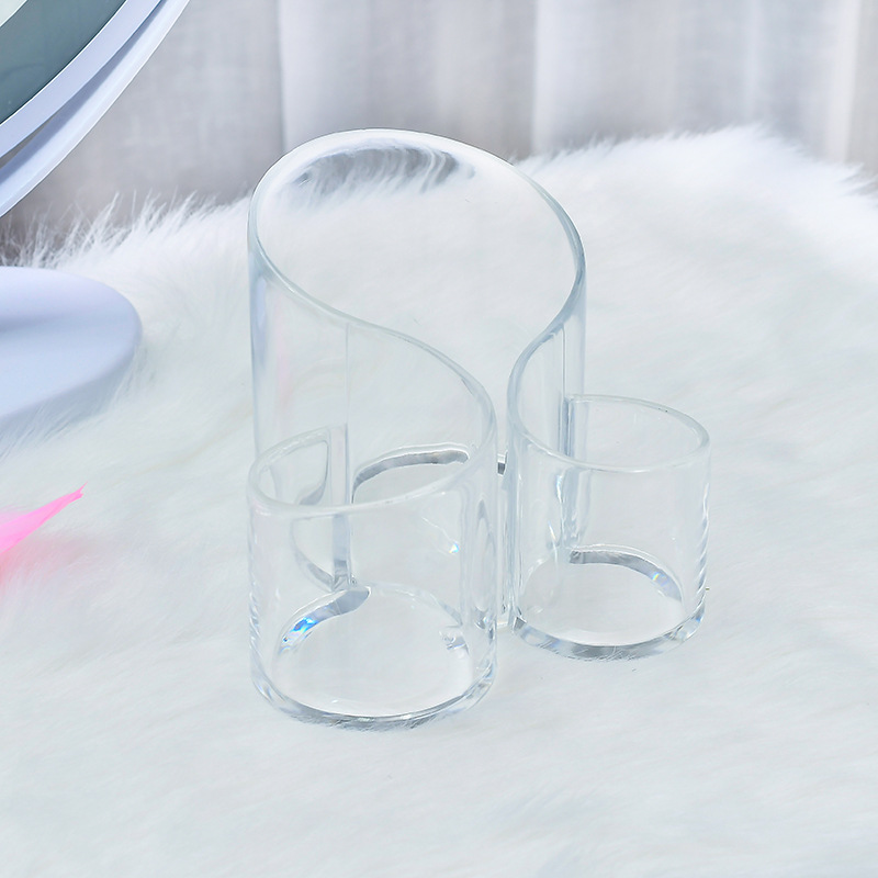 Factory Direct Sales Korean Column Makeup Brush Storage Bucket Eyebrow Pencil Comb Finishing Signature Desk Pen Holder Decoration