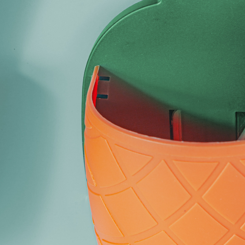 Cartoon Pineapple Toothbrush Holder Toothpaste Holder Bathroom and Dormitory Storage Rack Punch-Free with Hooks Comb Storage Rack