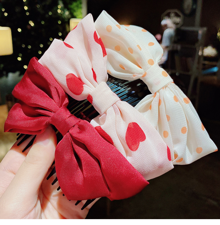 Hair Comb Barrettes Headwear Children&#039;s Hairpin Girls&#039; Clip Non-Slip Bow Bangs Comb Broken Hair Accessories Korean Style
