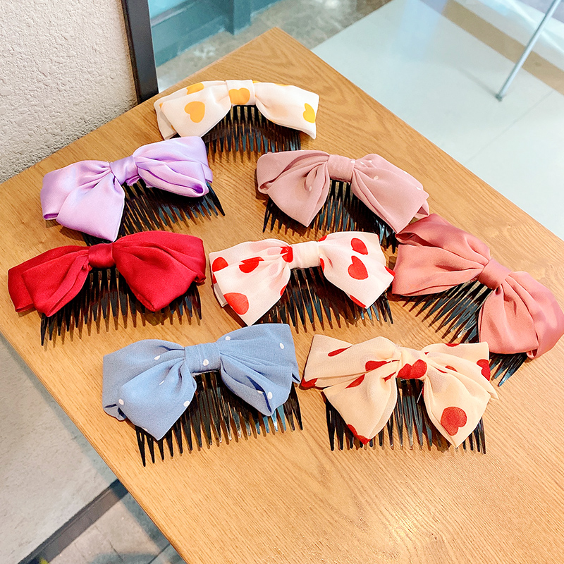 Hair Comb Barrettes Headwear Children's Hairpin Girls' Clip Non-Slip Bow Bangs Comb Broken Hair Accessories Korean Style Hair Comb Barrettes Headwear Children's Hairpin Girls' Clip Non-Slip Bow Bangs Comb Broken Hair Accessories Korean Style