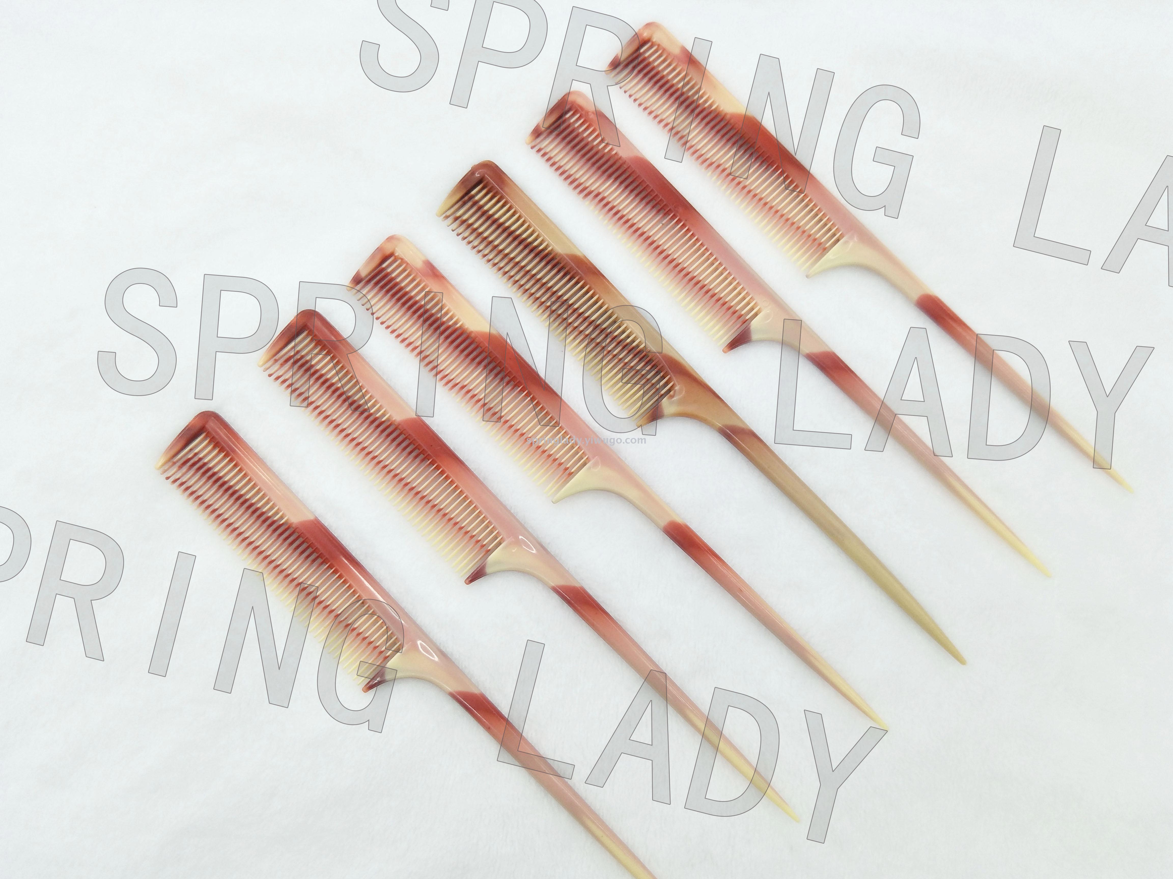 Hairdressing Professional Makeup Comb Plastic Pointed Tail Comb Fluff Comb Evening Wear Comb Hair Pick Comb Wholesale Spring Lady