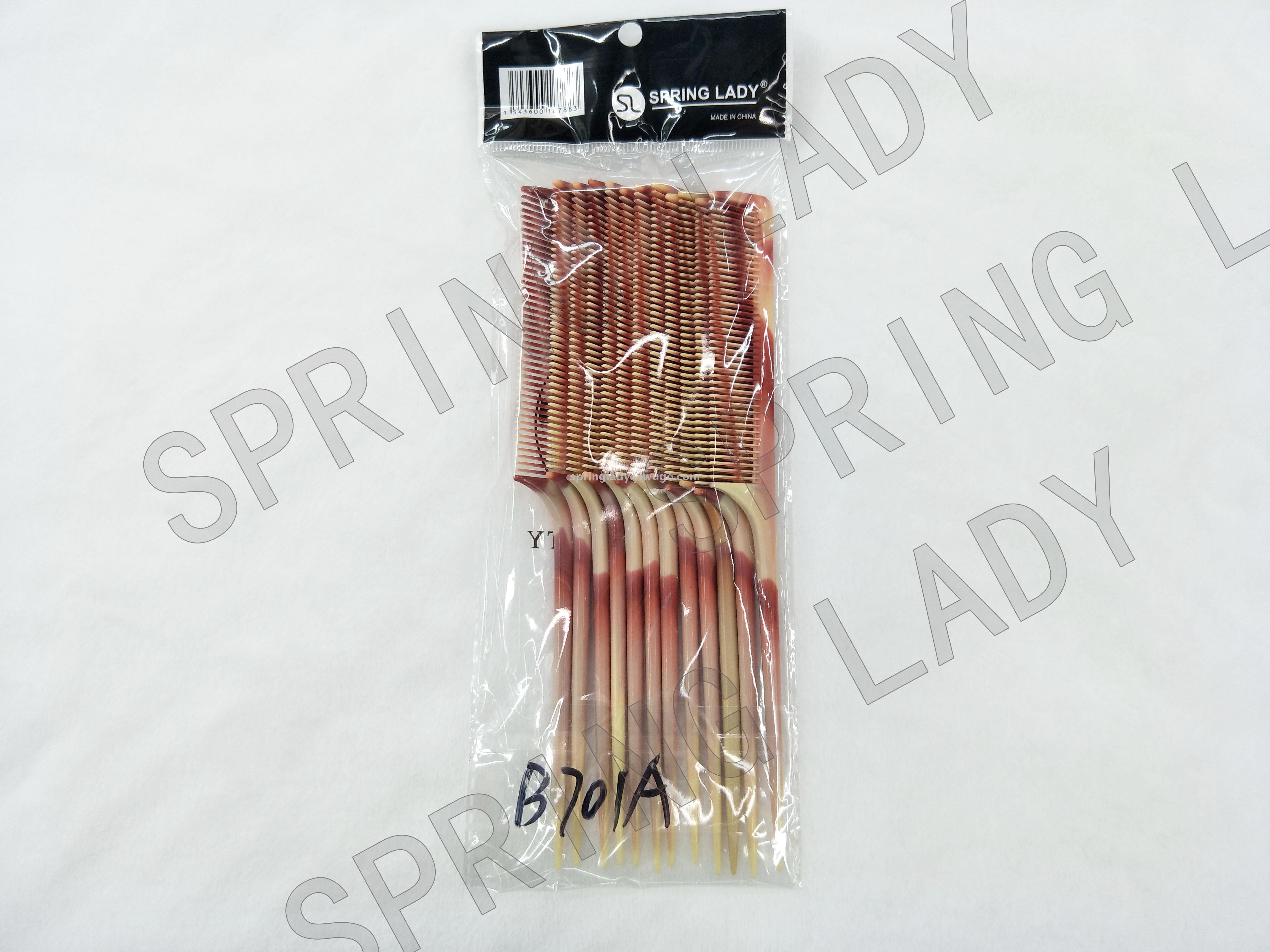 Hairdressing Professional Makeup Comb Plastic Pointed Tail Comb Fluff Comb Evening Wear Comb Hair Pick Comb Wholesale Spring Lady