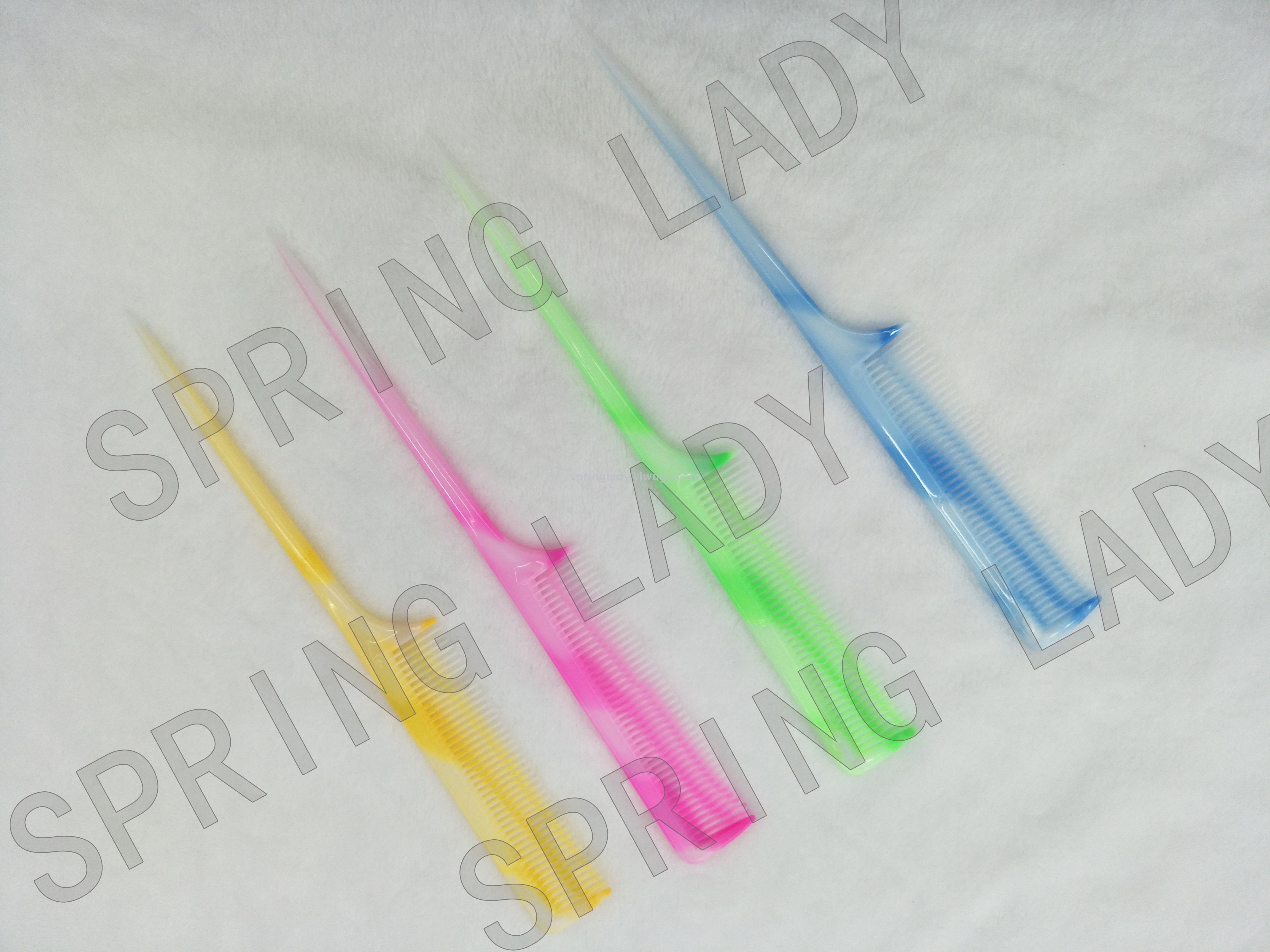 Hairdressing Professional Makeup Comb Plastic Pointed Tail Comb Fluff Comb Evening Wear Comb Hair Pick Comb Wholesale Spring Lady