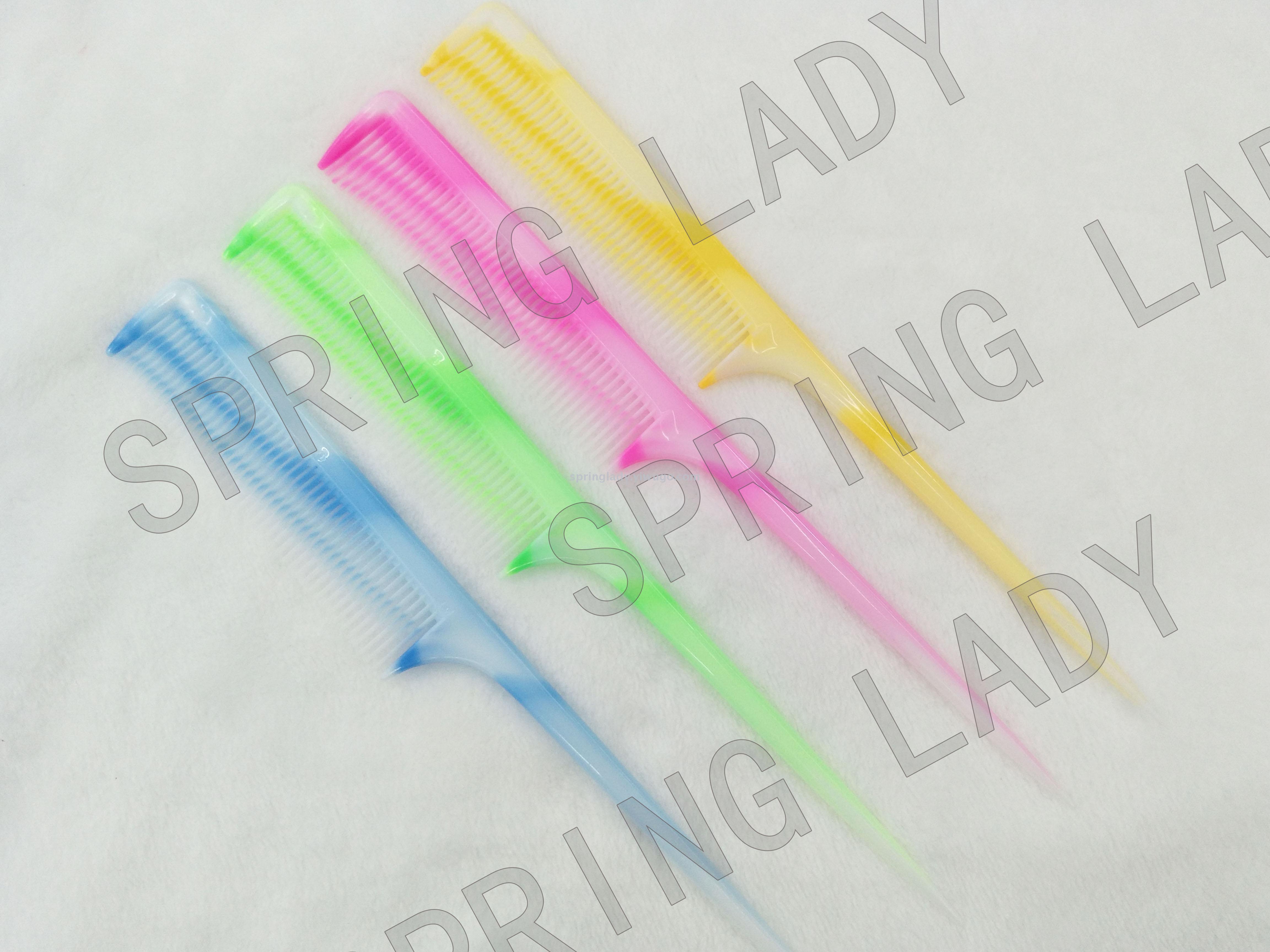 Hairdressing Professional Makeup Comb Plastic Pointed Tail Comb Fluff Comb Evening Wear Comb Hair Pick Comb Wholesale Spring Lady