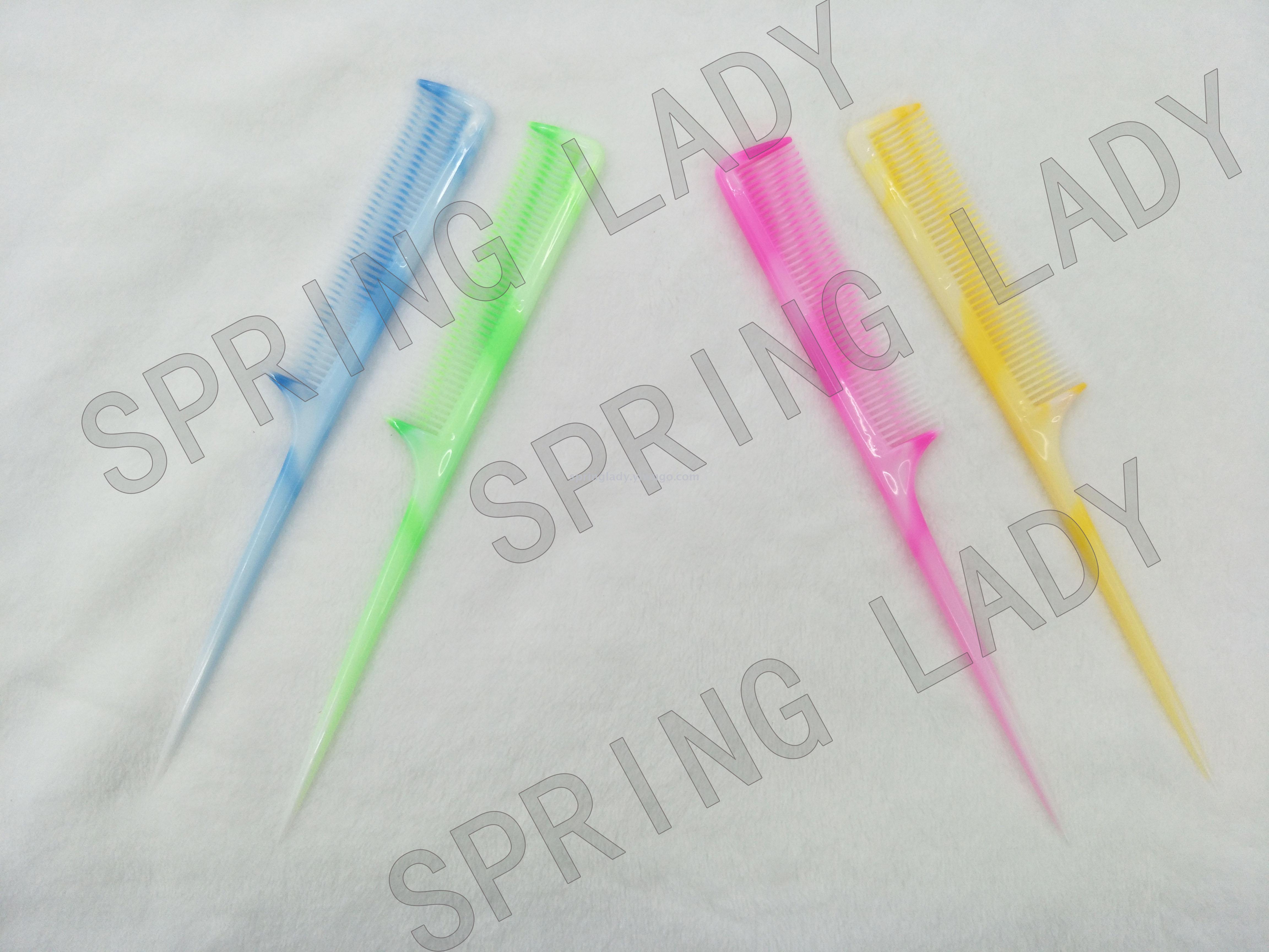 Hairdressing Professional Makeup Comb Plastic Pointed Tail Comb Fluff Comb Evening Wear Comb Hair Pick Comb Wholesale Spring Lady