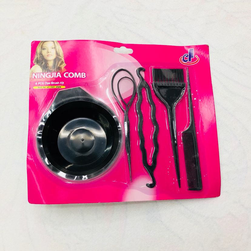Professional Hairdressing Hair Dyeing Tools Bleaching Hair Dyeing Brush for Hair Salon Two-Side Dyeing Comb Soft Hair Paris Painting Dyeing Brush Sub-Set