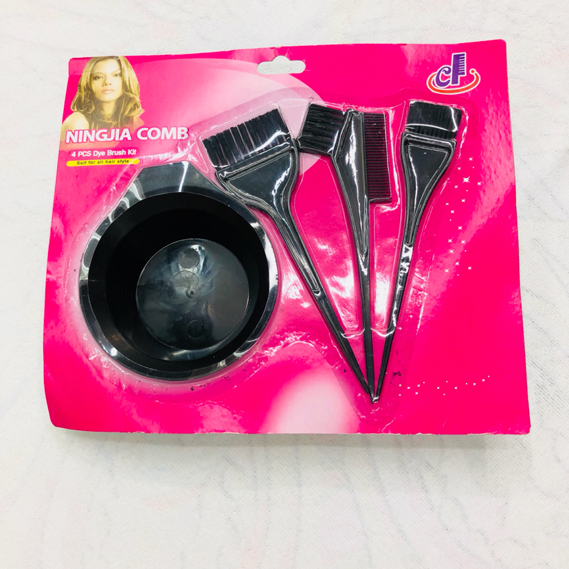 Professional Hairdressing Hair Dyeing Tools Bleaching Hair Dyeing Brush for Hair Salon Two-Side Dyeing Comb Soft Hair Paris Painting Dyeing Brush Sub-Set