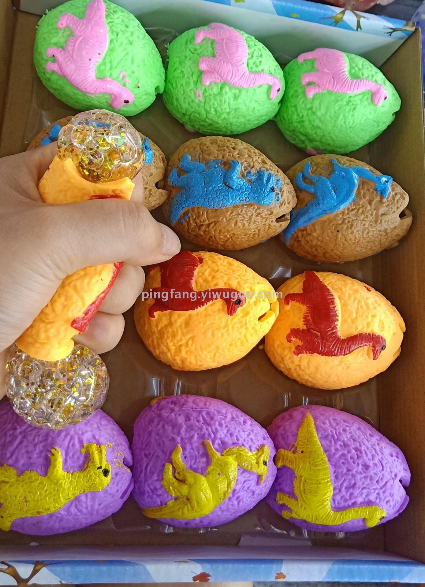 Painted gold powder spray-painted pressed dinosaur eggs