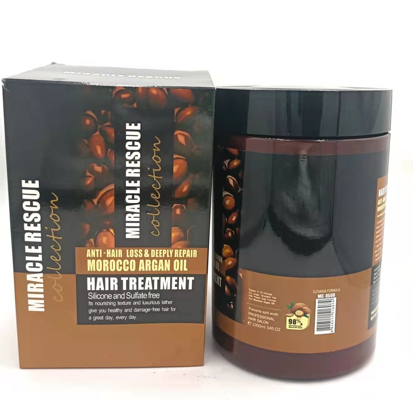 Lana MIRACLE RESCUE ARGON OIL hair Mask hair conditioner Improve dry and smooth hair 1000ml
