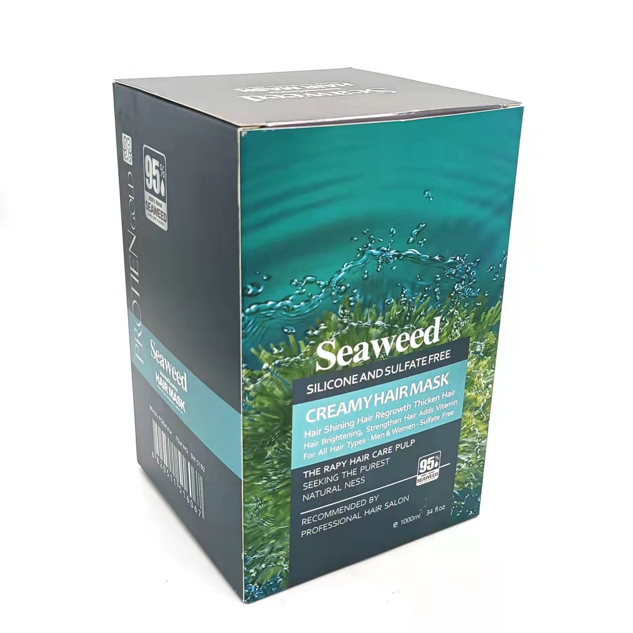 Lana SEAWEED hair Mask SILICONE AND SULFATE FREE hair conditioner Improve dry and smooth hair 1000 ml