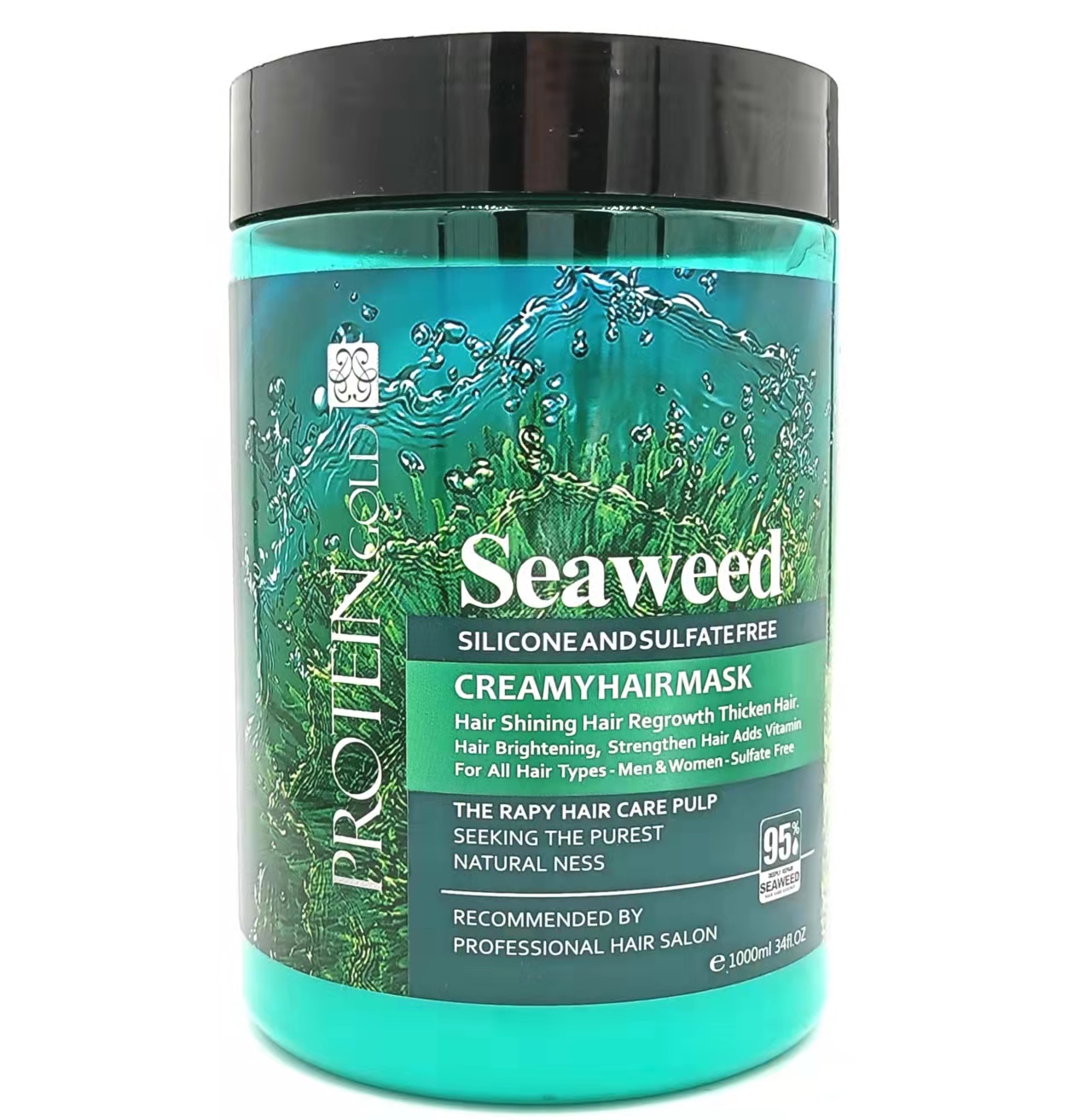 Lana SEAWEED hair Mask SILICONE AND SULFATE FREE hair conditioner Improve dry and smooth hair 1000 ml