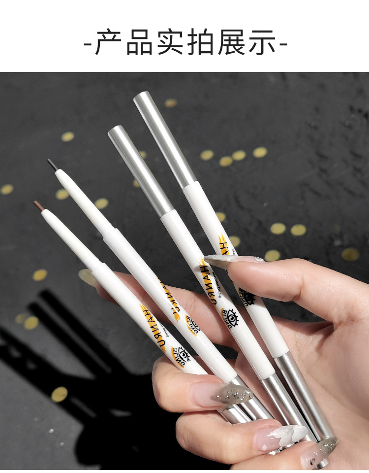 Eyebrow Pencil Double Head Extremely Thin Ultra-Fine Pen Point Waterproof and Sweatproof Long Lasting Smear-Proof Makeup Distinct Look Wild Eyebrow Eyebrow Pencil Double Head Extremely Thin Ultra-Fine Pen Point Waterproof and Sweatproof Long Lasting Smear-Proof Makeup Distinct Look Wild Eyebrow
