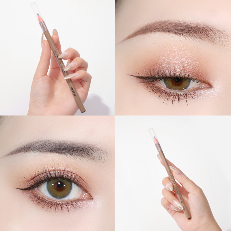 Good Makeup Wild Eyebrow Extremely Fine Line Drawing Eyebrow Pencil Waterproof Sweatproof Fadeless Beauty Wholesale Fine Core Eyebrow Pencil Beginner